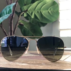 Polarized Ray-Ban Aviator Gradient Sunglasses